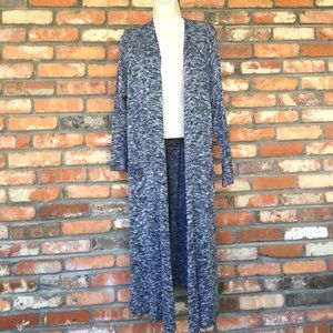 LuLaRoe Long Sleeve Blue/white Duster Cardigan
